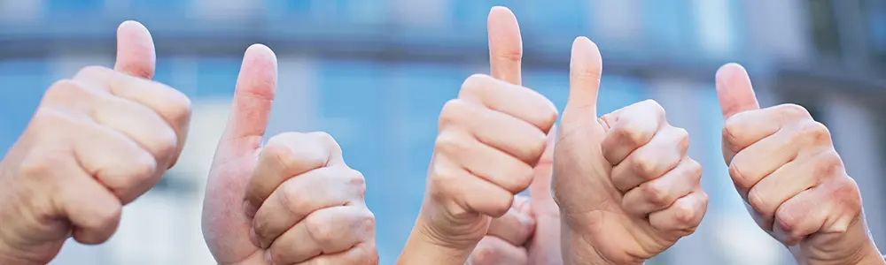 hands giving thumbs up