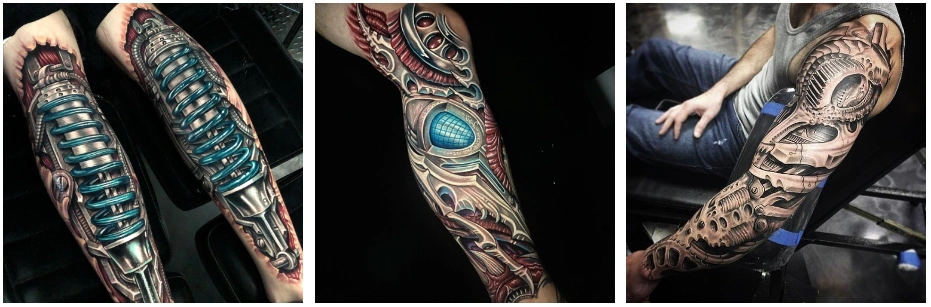 examples of biomechanical style tattoos