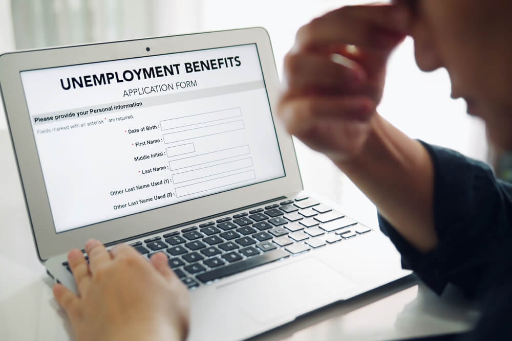 person applying for unemployed benefits
