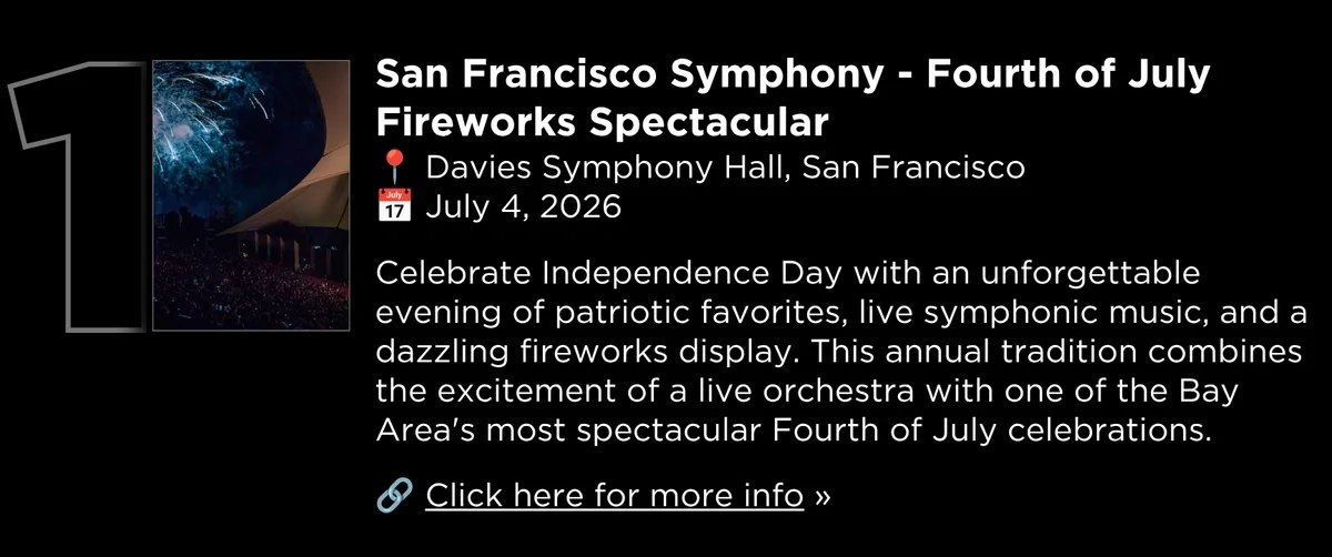 San Francisco Symphony - Fourth of July Fireworks Spectacular