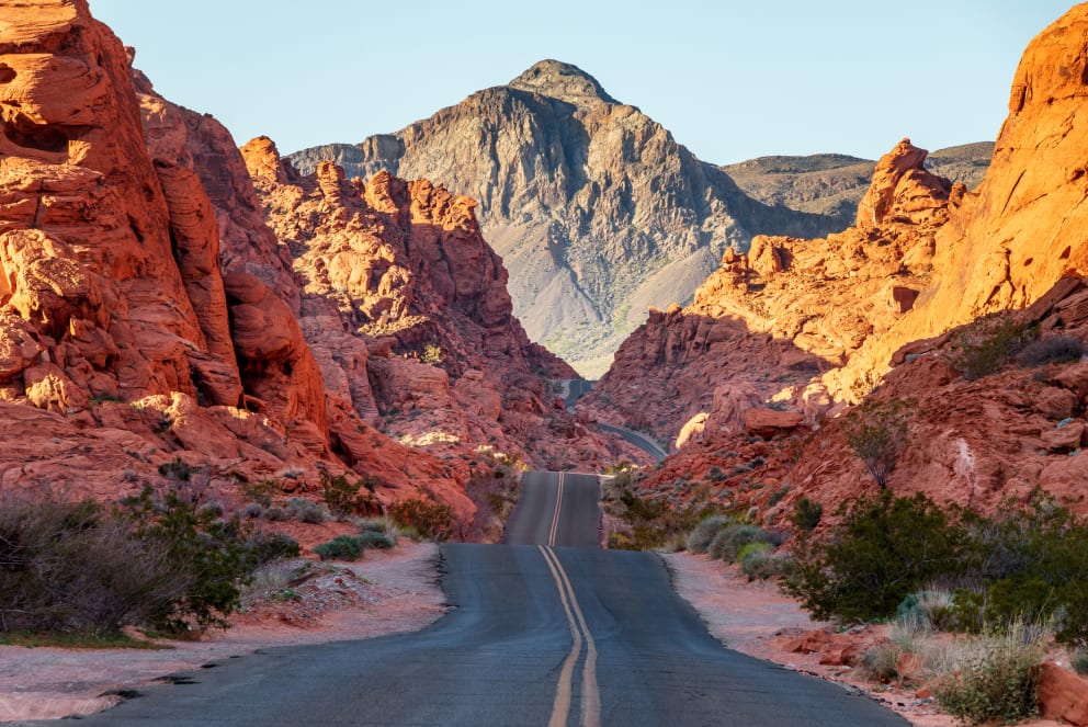 valley of fire road in nevada