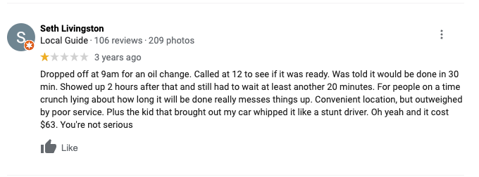 firestone - negative review - slow service.png