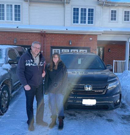 review author with their recently purchased car
