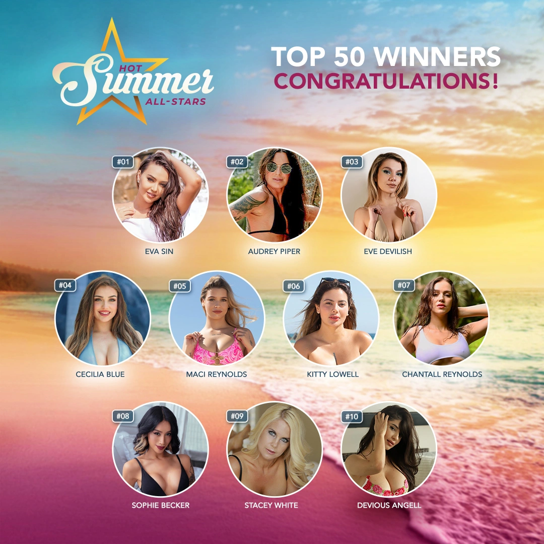 Flirt4Free live sex cams contest top 10 winners