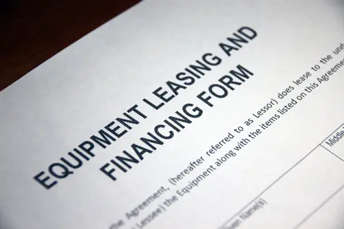 A lease or finance application form