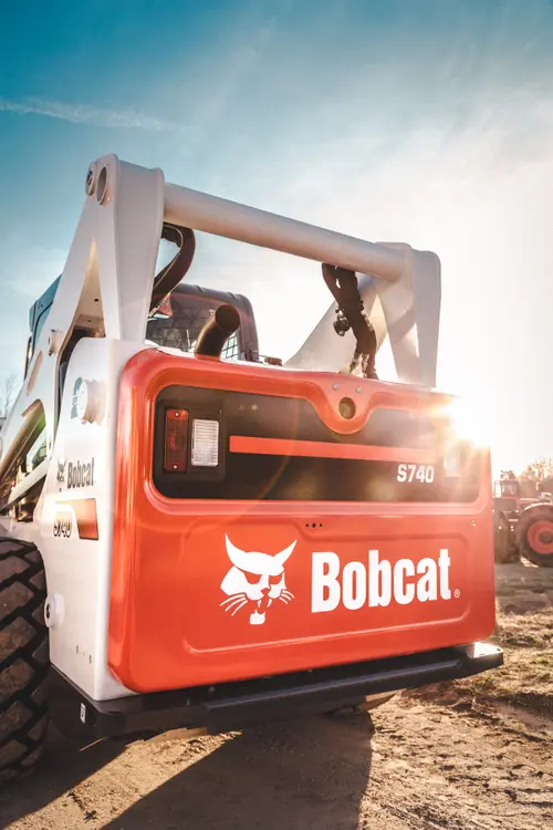 a Bobcat skid at a construction site