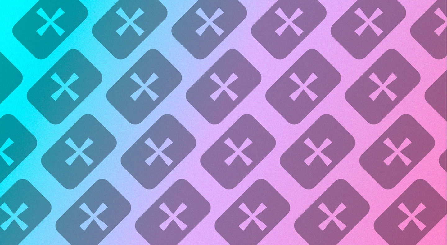 A blue and purple gradient with bandaids in a repeating pattern.