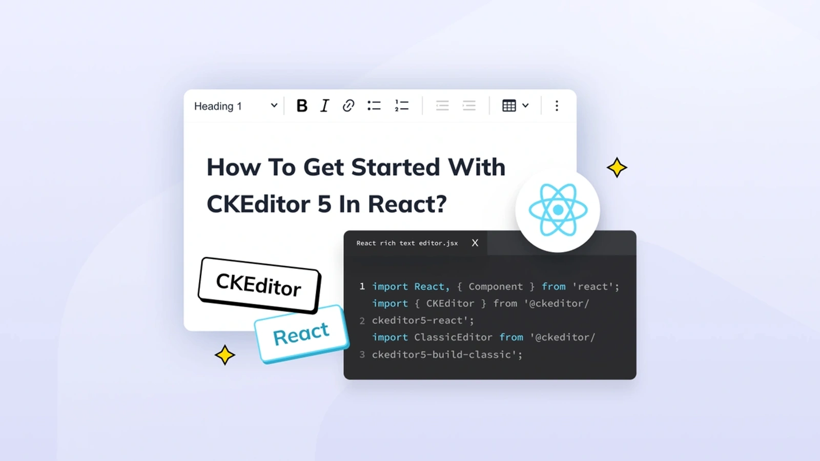 How to enhance React text input fields with CKEditor CKEditor CKEditor