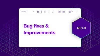 Discover CKEditor 5 v45.1.0: Enhanced typing performance, smarter Track Changes, improved fullscreen mode, and stability fixes for Safari and iOS.