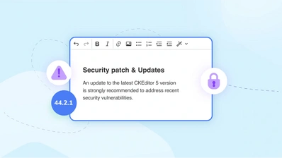 The latest CKEditor 5 v44.2.1 release introduces a security fix, updating is highly recommended. 