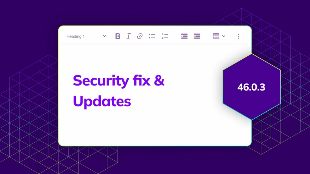 The latest CKEditor 5 v46.0.3 release introduces a security fix, updating is highly recommended. 