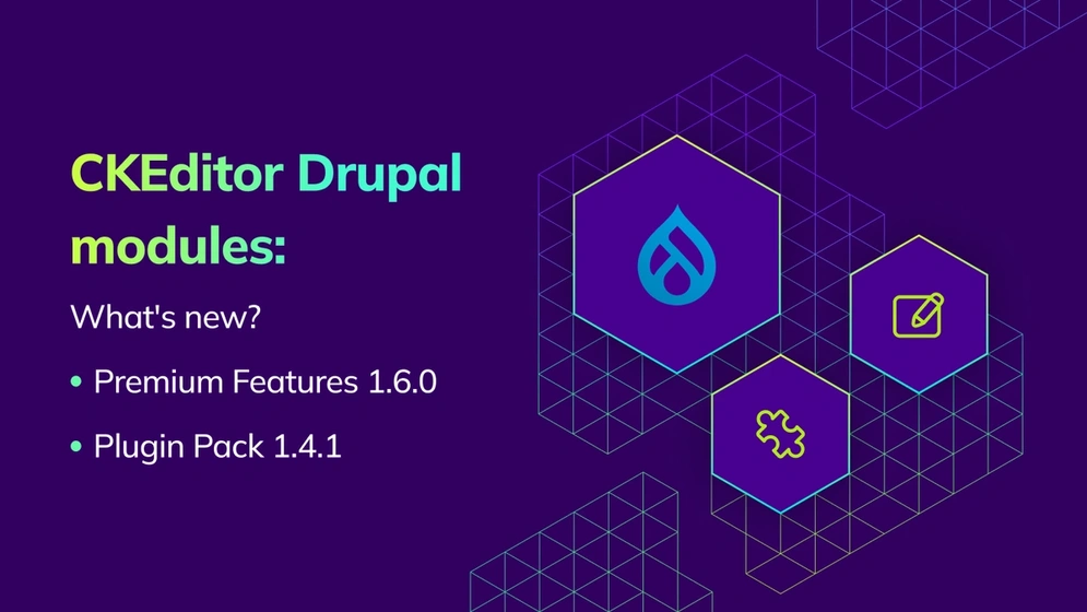 Explore new CKEditor 5 features for Drupal, including Merge Fields, Export with Inline Styles, and Enhanced Source Editing dark theme support.