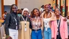 A group of young women in business casual clothing posing and smiling together at the 2025 Baobab Summit in Nairobi, Kenya.