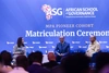 H.E President Paul Kagame and H.E Hailemariam Desalegn in conversation with students at the ASG Matriculation Ceremony in September 2025