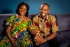 Nelson and his partner smiling