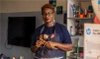 Nigeria EDC project, Amanda Omiachi in her workshop handcrafting bespoke leather footwear