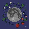 Strawberry Moon, by Anna Heffernan, artwork created for National Day for Truth and Reconciliation, 2026.