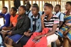 Students from COBURWAS School during a school assembly.