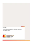Gestion scolaire dans l'enseignement secondaire Couverture du rapport