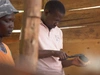 Enoch skillfully shapes the Ugabrush, highlighting the artisanal process behind each brush