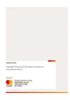 Equitable Financing of Secondary Education in Sub Saharan Africa - Report Cover