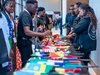 Young people at the Baobab Summit 2025 choosing their country flag to use during the signature flag ceremony at the Baobab Summit 2025 in Nairobi, Kenya.