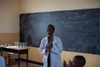 Bonna Ishimwe in the classroom 