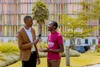 Past speak your mind challenge winners interviewing scholars during the 2022 Baobab Summit