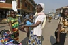 Cecilia Lemon selling her sandals