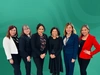 From left to right: Tara Thompson, Chief Administrative Officer, Debbie Venne, Executive Administrative Officer, Karalan Francis, FNUniv 4th Year Business Student, Jacqueline Ottmann, President, Brenda Green, Senior Advisor, Partnerships and Development, Kristin Francis, Director, Communications.