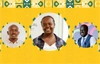 Yellow banner has circles with the faces of five smiling people 