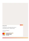 The Efficiency of Secondary Education in Sub-Saharan Africa: EESSA Project – Malawi Report Cover