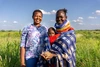 Grace Aipa in Northern Kenya with a pastoral woman farmer