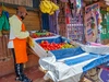 Erick Niyonzima at his grocery stall in Kenya
