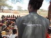 Lucia working outdoors with an indigenous Turkana community focusing on dry land agriculture and alternative livelihood projects