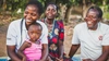 Lucy Aciro outdoors with her family