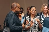 Peter Materu and Julie Gihuru at the ADEA Triennale 2025 in Ghana