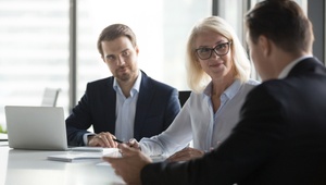 woman signing terms and conditions