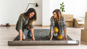 two women moving house