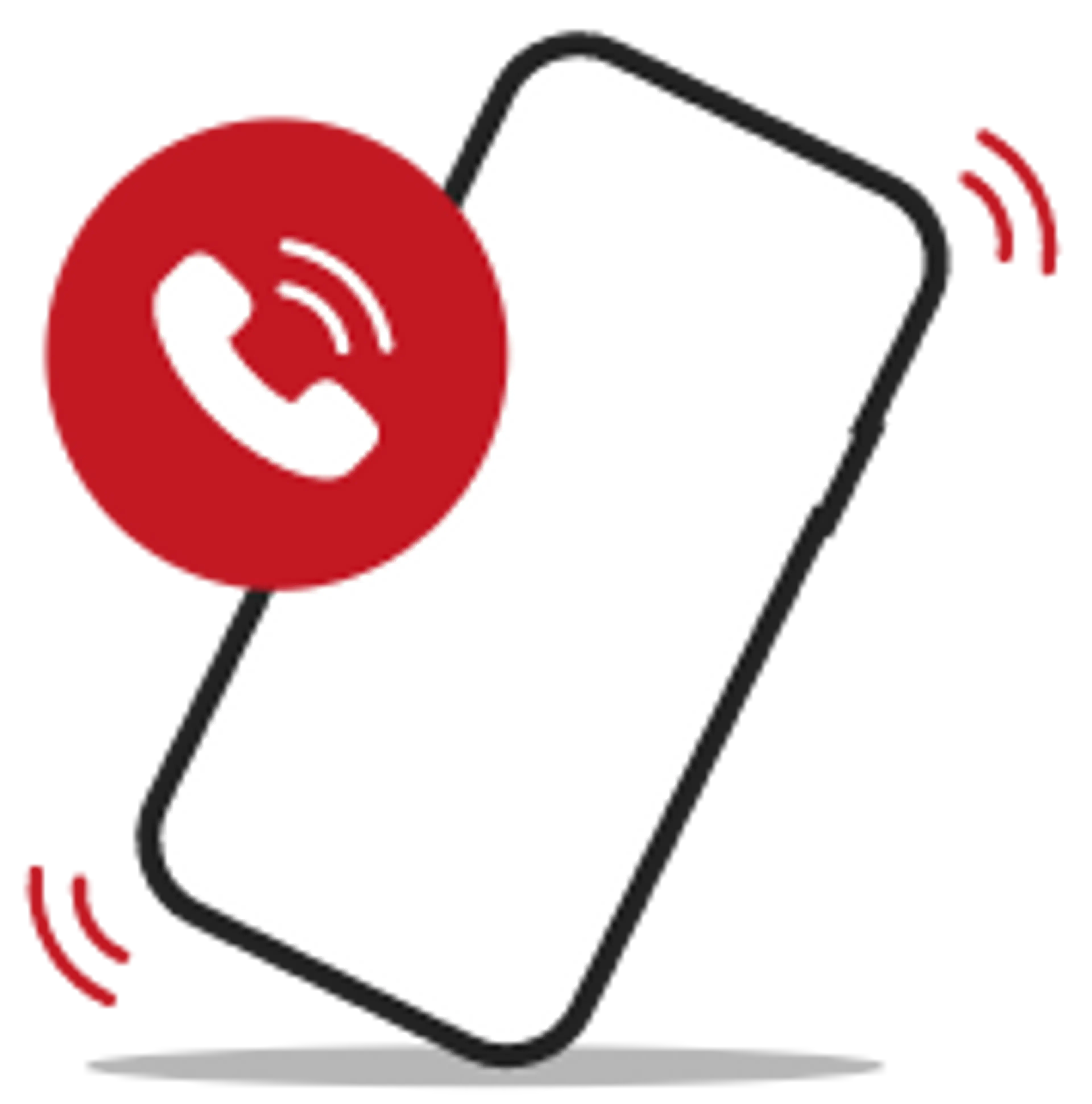 ein Icon für ein klingelndes Telefon