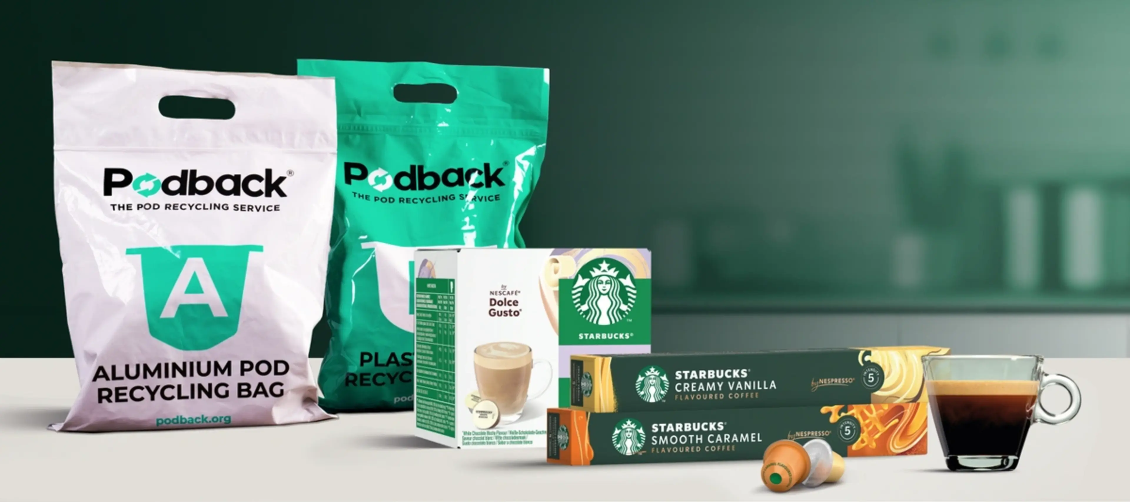 STARBUCKS OFFERS PODBACK BAGS IN UK COFFEE SHOPS