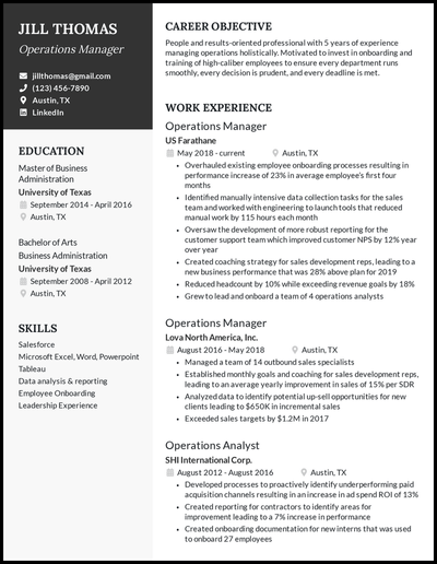 5 Business Resume Examples That Got The Job In 22