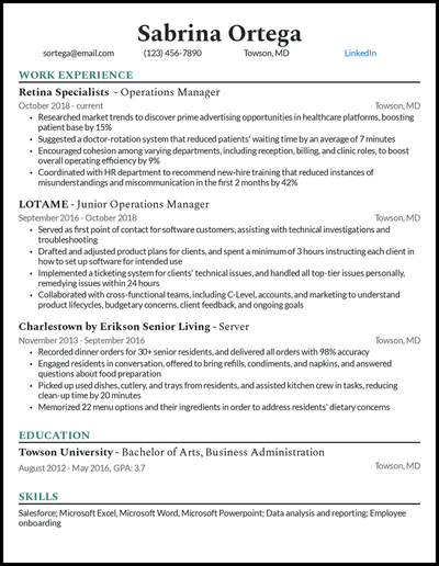 15 Operations Manager Resume Examples That Work in 2022