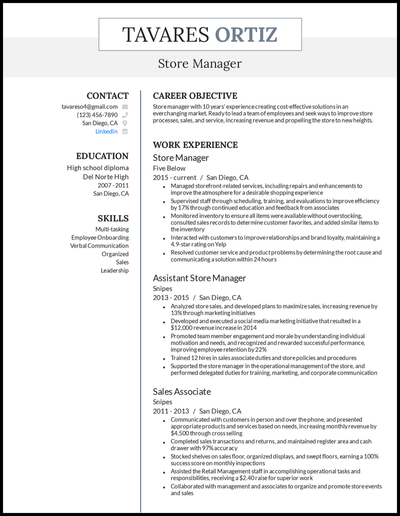 5 Store Manager Resumes That Worked In 2022