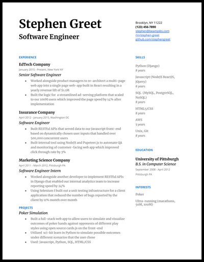 5 Software Engineer Resume Examples That Worked In 2021