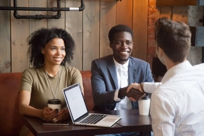 couple meeting with an adviser