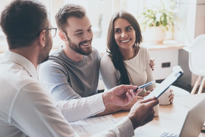 couple speaking to an adviser