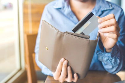 credit card in wallet