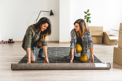 two women moving house