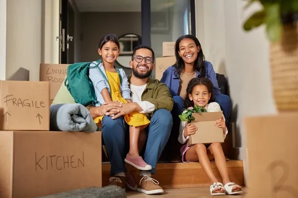 Family moving into new home